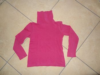 Col roulé rose T 8-10 ans