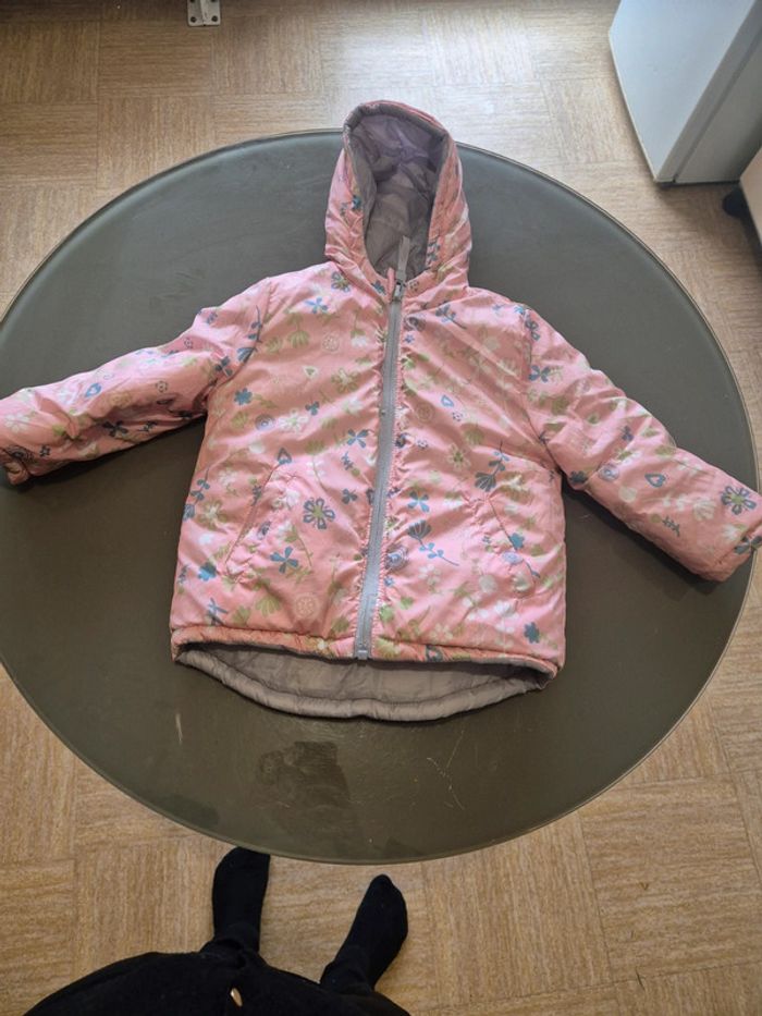 Manteau fille réversible