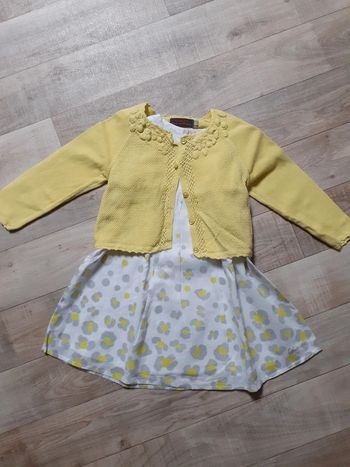 Robe et gilet fille 2 ans neuf