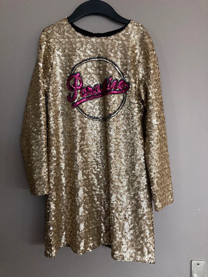 Little Marc Jacobs robe à sequins dorés 10 ans