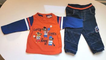 Ensemble 6 mois jean + tee shirt ml
