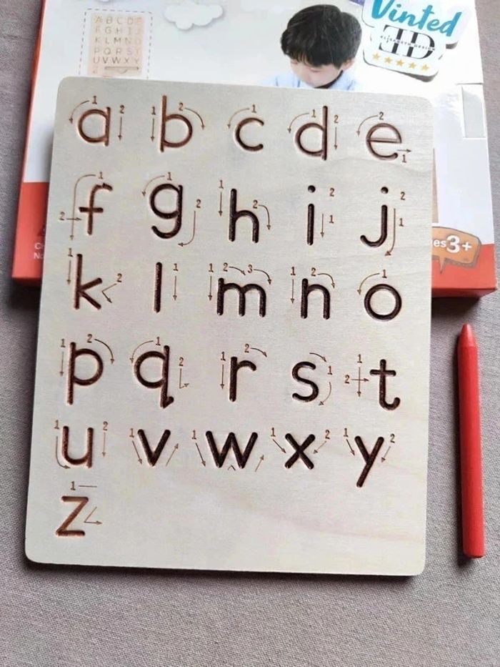 Tablette d'écriture en bois double face - photo numéro 3