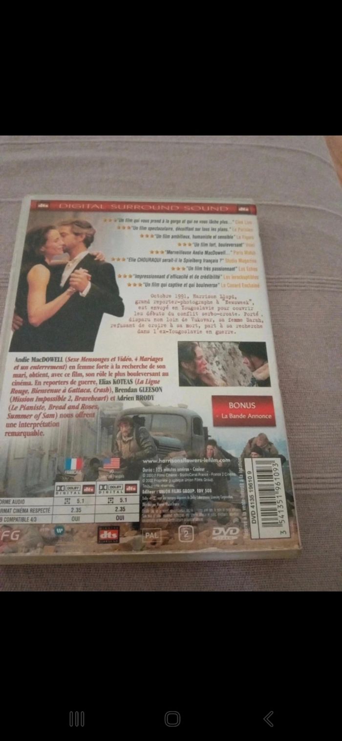 Dvd harrison's flowers - photo numéro 2
