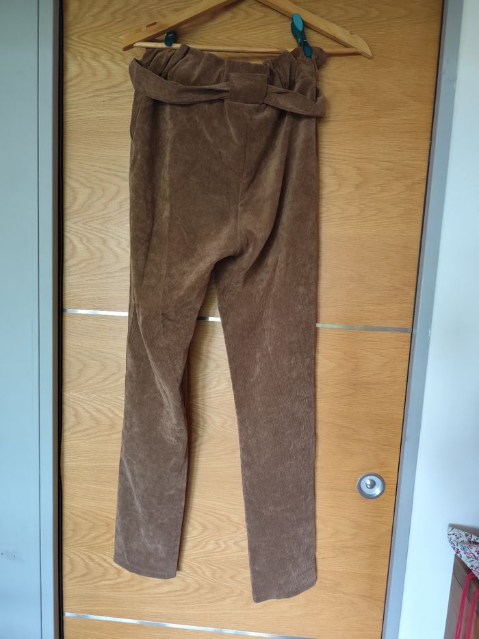 Pantalon marron velours côtelé - photo numéro 3