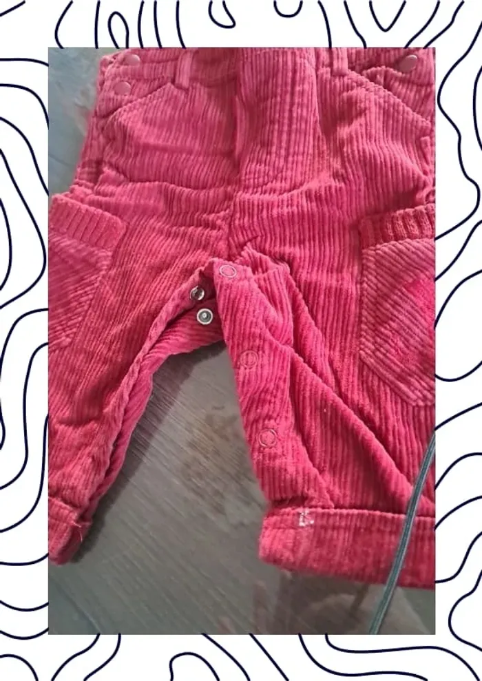 Salopette 6 mois velours - photo numéro 2