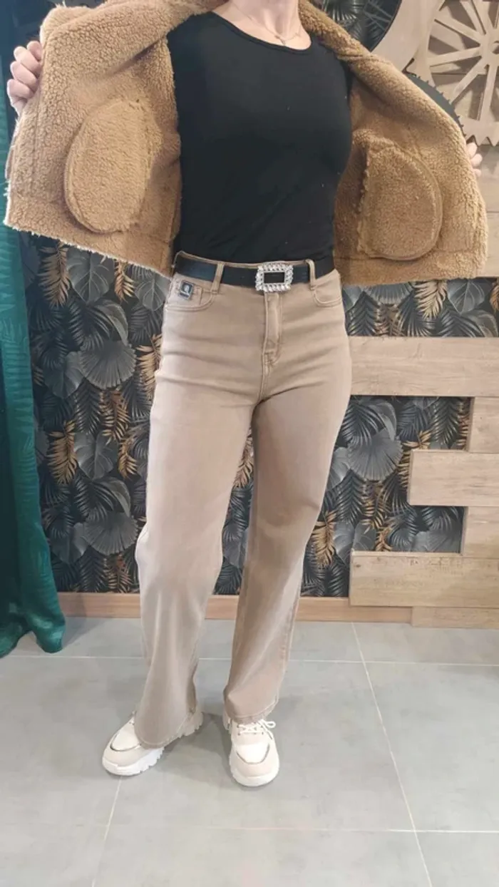Veste perfecto beige taille L - photo numéro 3