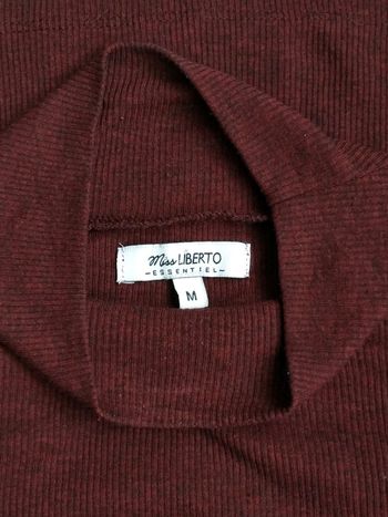 T-shirt mi manches bordeaux