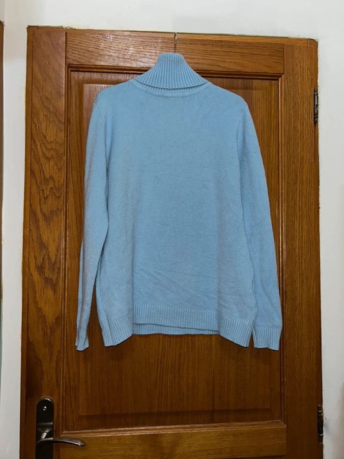 Pull col roulé bleu - photo numéro 2