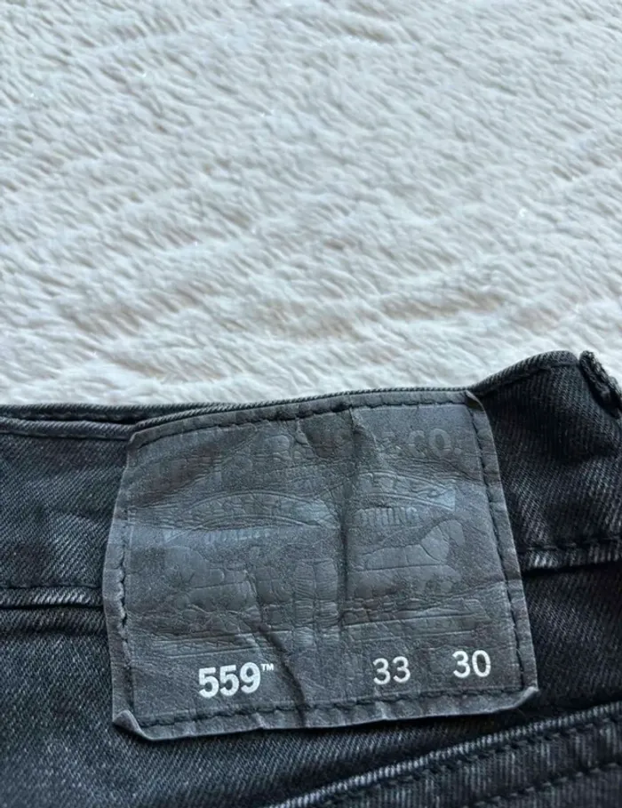 Jean Levi’s 559 homme XL/46 L30 coupe régular straight droit gris anthracite noir 00s y2k vintage - photo numéro 2