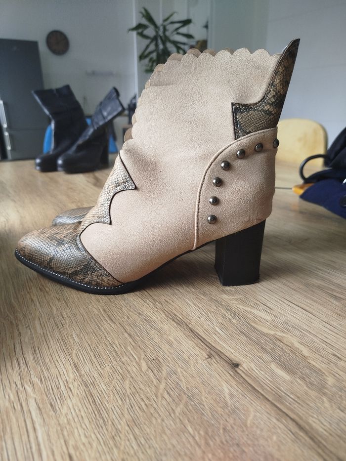 Bottines beige