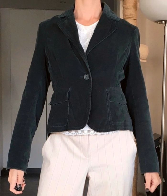 Blazer Tally Weijl en velours vert canard taille 38 bon état - photo numéro 11