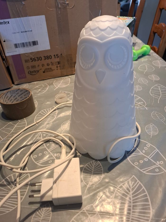 Lampe de chevet enfant forme "Chouette/Hibou" fonctionnel - photo numéro 2