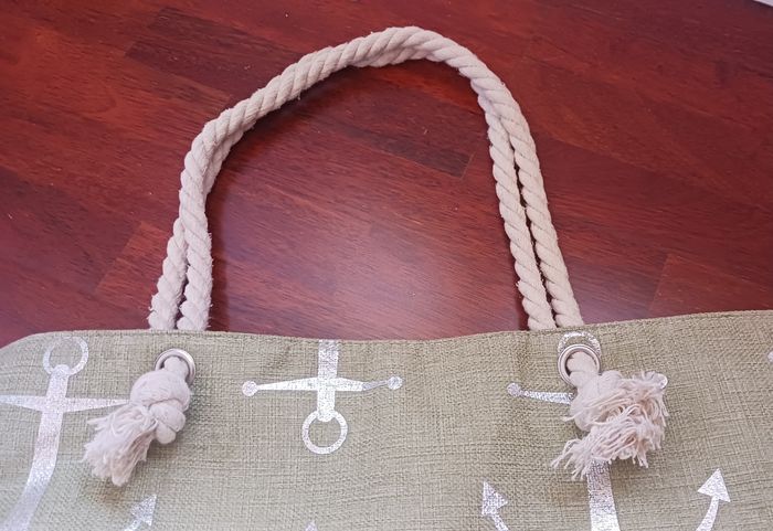 Sac vert motif ancres argentées - photo numéro 6