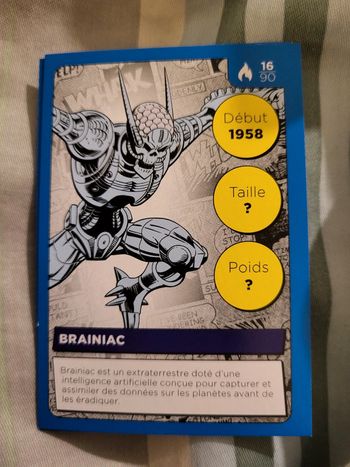 Carte Héros DC Auchan 2022 n° 16 /90  Brainiac