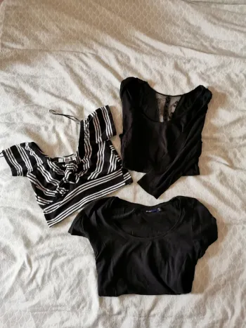 lot 3 hauts noir Kiabi /Jennyfer