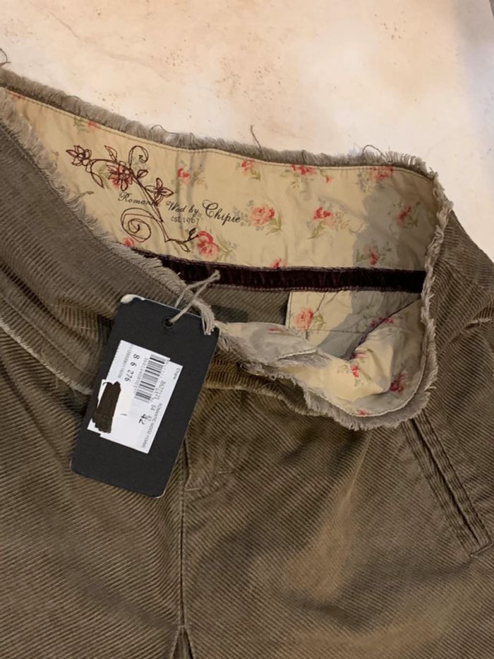 Jupe velours kaki/marron de « Chipie » taille 42 Neuve avec étiquette - photo numéro 8