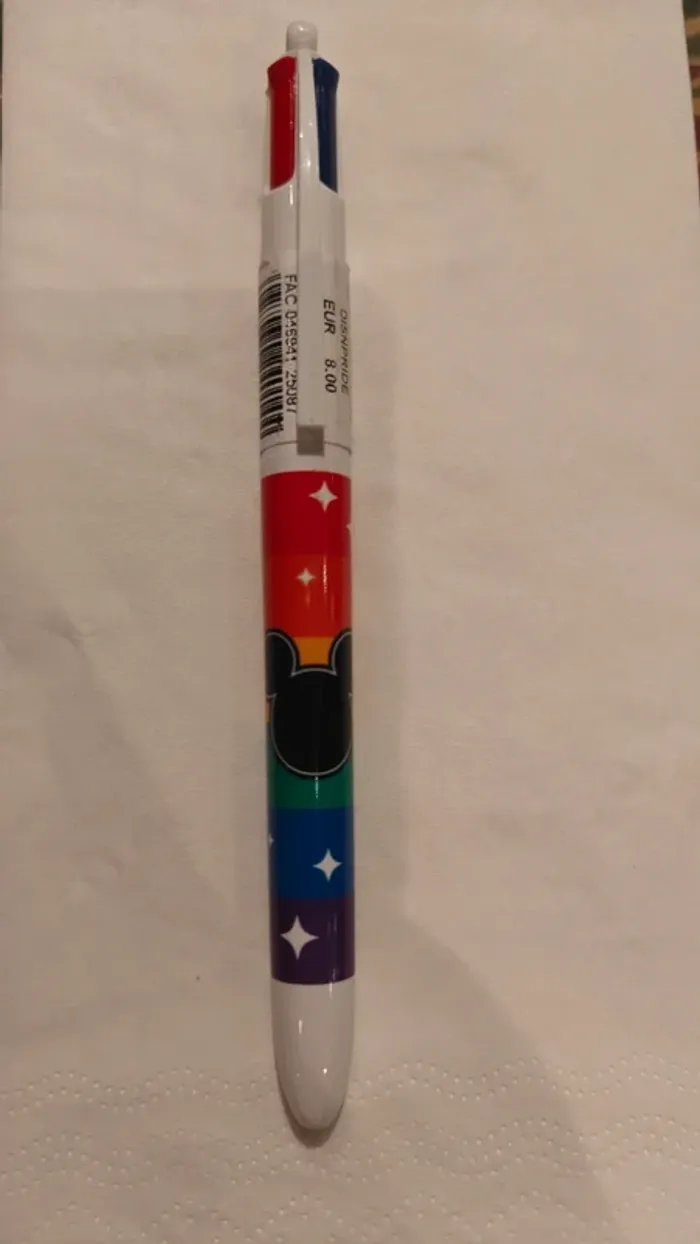 Stylo Bic 4 couleurs Neuf Disneyland Paris Mickey pride