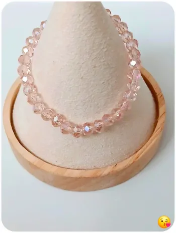 Bracelet perles rose femme -tendance ,coloré et stylé