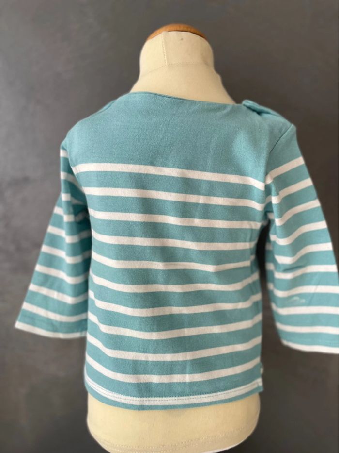 Pull bleu turquoise bébé - photo numéro 3