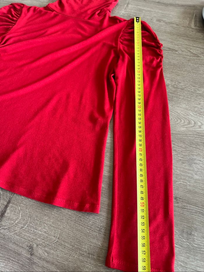 Pul  manches longues et col roulé rouge - photo numéro 7