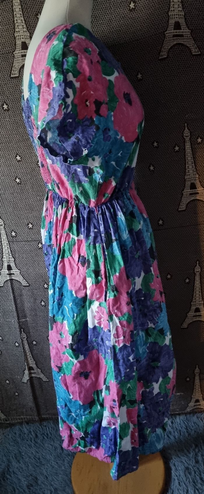 Robe à fleurs vintage taille 38-40 - photo numéro 3