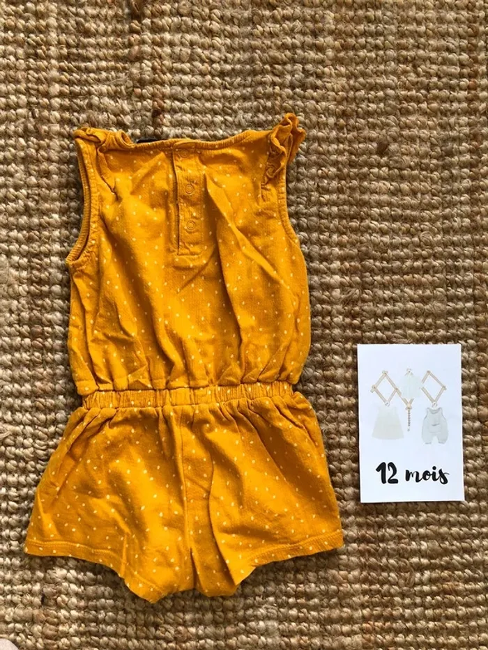 Combishort moutarde à pois - photo numéro 2