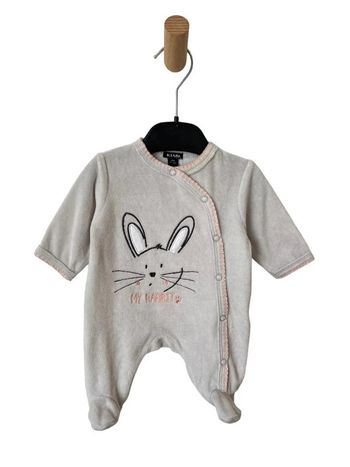 Pyjama en velours beige “My rabbit” - Kiabi naissance