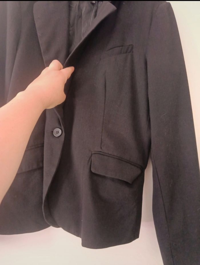 Blaser blazer noir cintré ajusté élégant veste - photo numéro 2
