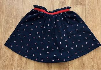 Jupe marine imprimée cerises fille 5 ans