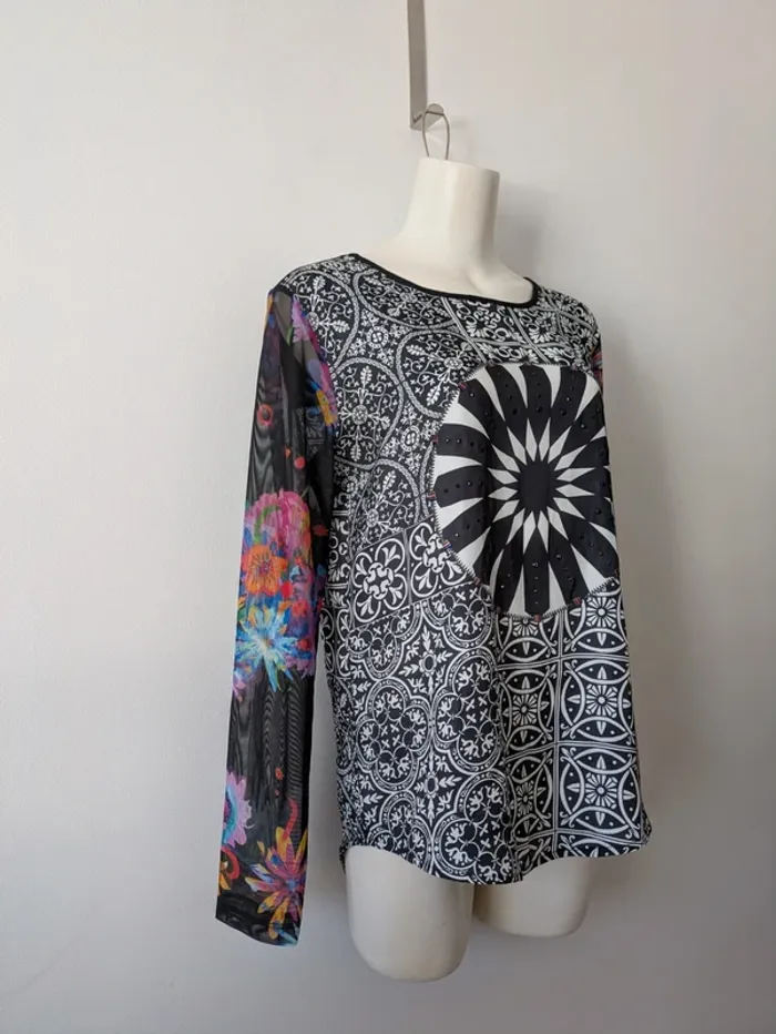 Blouse légère manches longues - Desigual - taille L - photo numéro 2