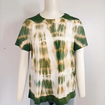 Tshirt Femme Tie and Dye - Promod - taille M - Kaki et blanc A337