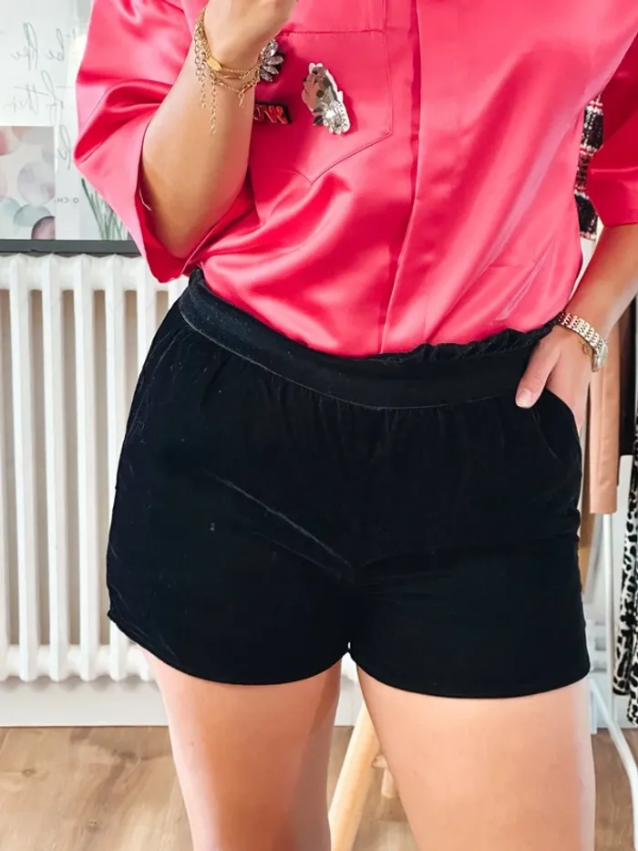 Short Ba&sh noir en velours taille 36