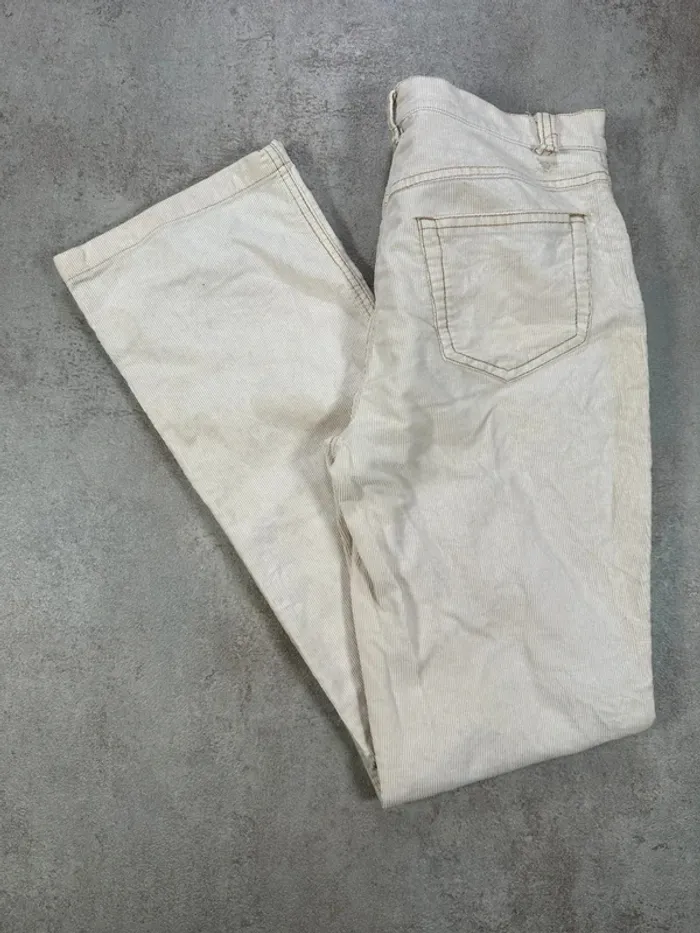 Pantalon Vintage En Velours Côtelé / Corduroy marella beige