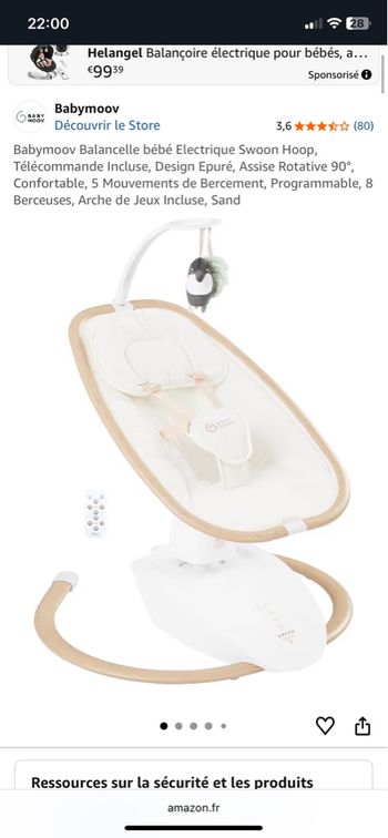 Balancelle blanche et bois