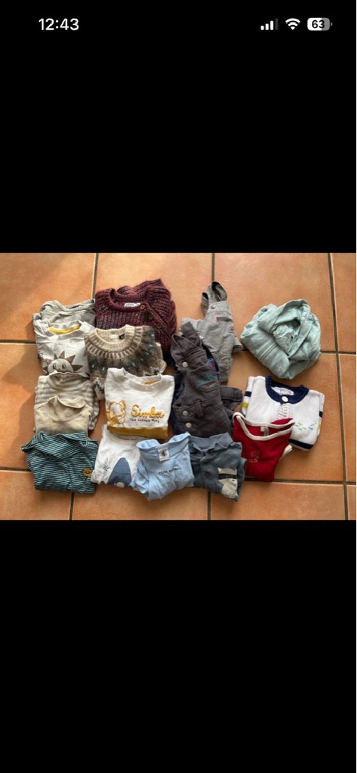 Lot vêtement 9 mois garçon