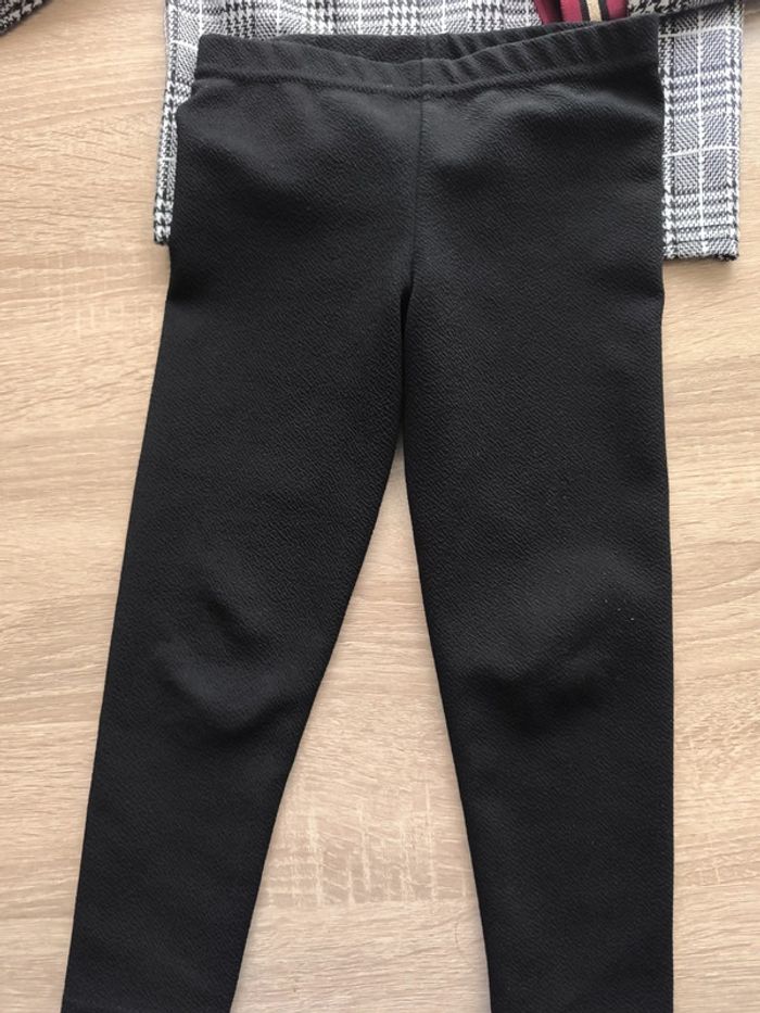 Ensemble tissaia 4 ans haut carreaux et pantalon léger noir - photo numéro 5