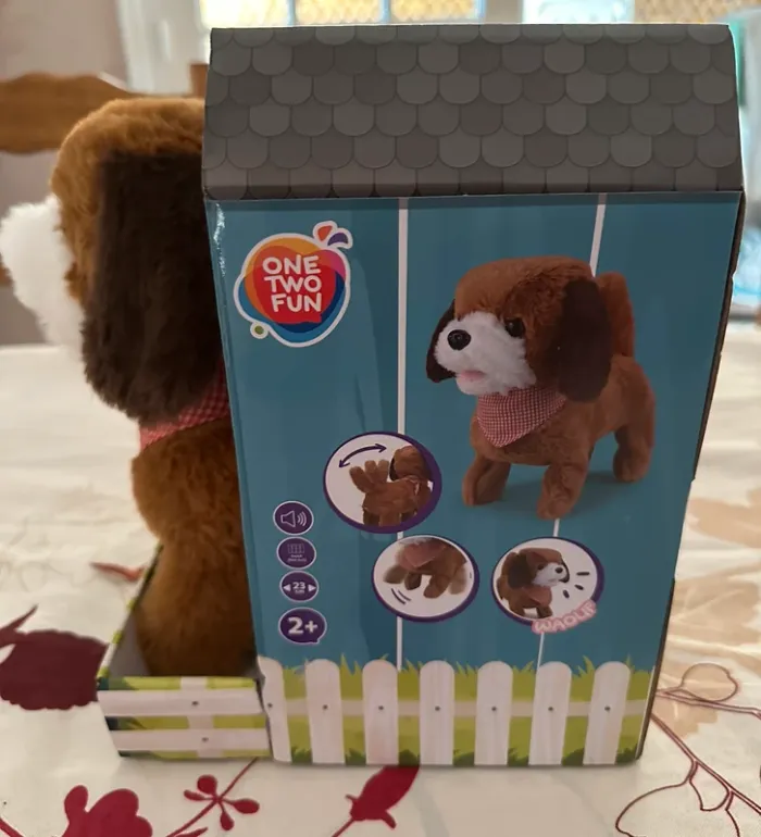 Peluche chien mécanique avec bouton - photo numéro 4