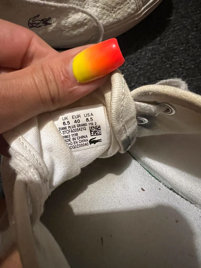 Basket Lacoste toile - photo numéro 2