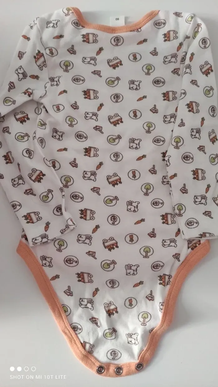Body blanc et orange motif jouets C&A - photo numéro 4