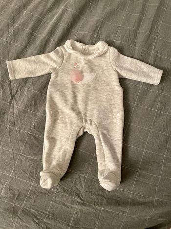 Pyjama Bebe fille  Gris chine 1 mois Orchestra Neuf