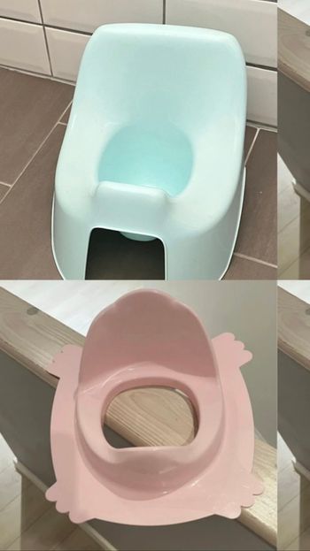 Lot réhausseur de toilettes + pot