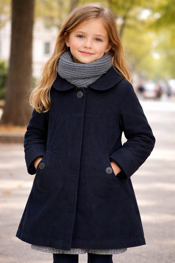 manteau parka marine taille 12 ans avec capuche DPAM