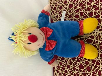 doudou clown multicolore