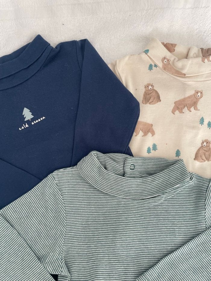 Lot de 3 body col roulé 18 mois - photo numéro 2