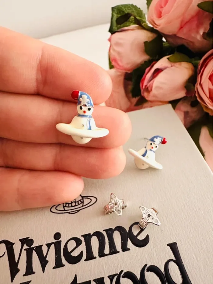 🛷Boucles d’oreilles Vivienne Westwood bonshommes de neige