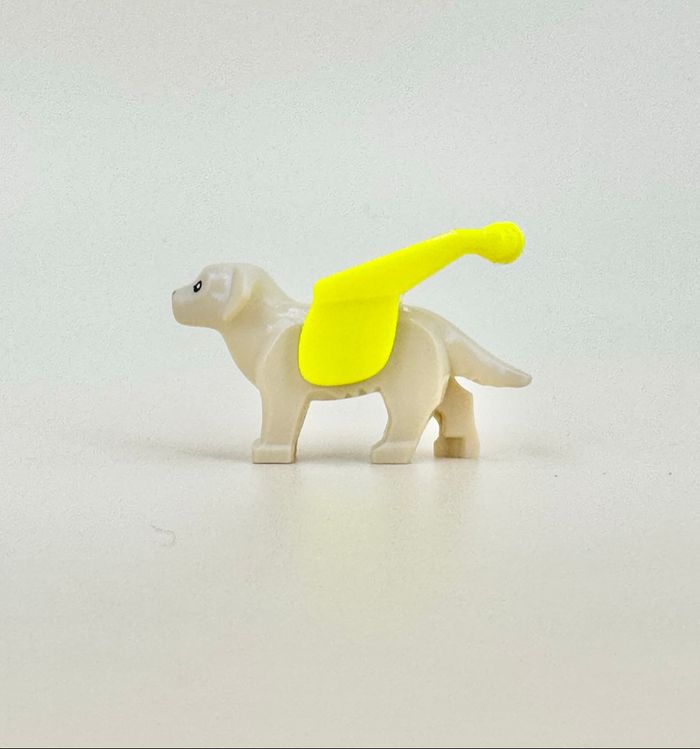 Lego Animaux City : Labrador crème, Chien guide avec harnais jaune fluo - NEUF - photo numéro 2