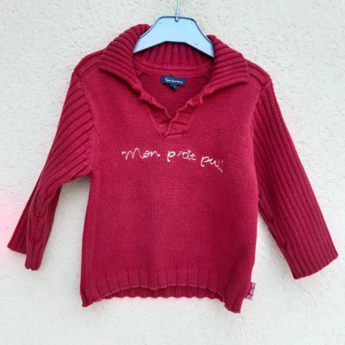 Pull coton Terre de Marins 18 mois