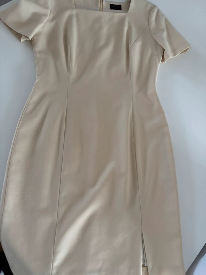 Robe droite beige avec laine T38 - photo numéro 4