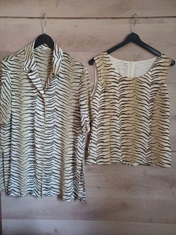Magnifique ensemble taille 38 neuf débardeur et veste surchemise