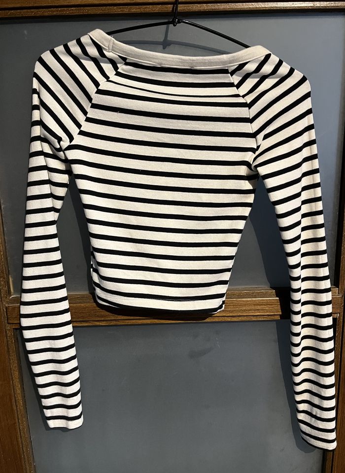Polo marin manches longues (XS - 34) Bershka - photo numéro 2